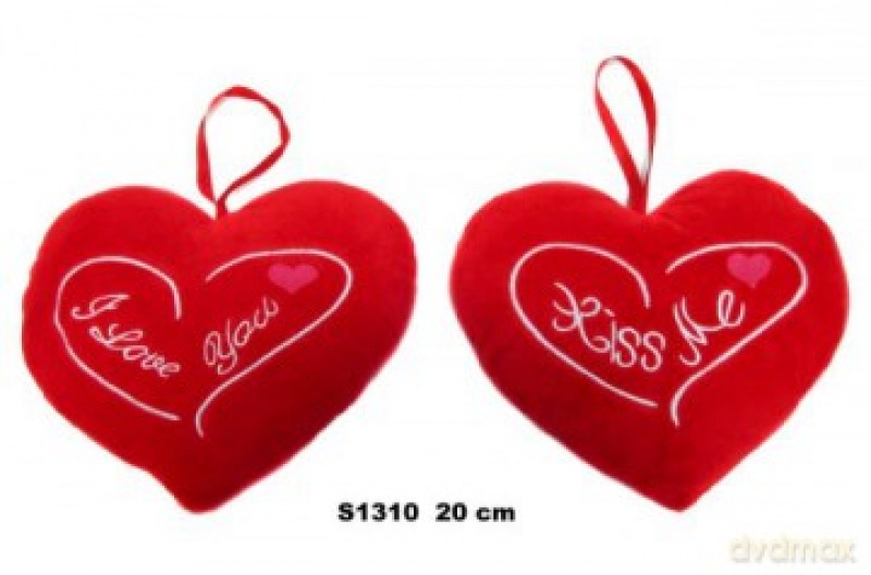 SERCE"KISS ME" I LOVE YOU" 20CM 144867W S1310, Walentynki, Art. świąteczne i okolicznościowe