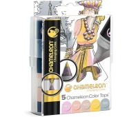 MARKERY CHAMELEON COLOR TOP "Pastel" 5KOL., Markery permanentne, Art. do pisania i korygowania