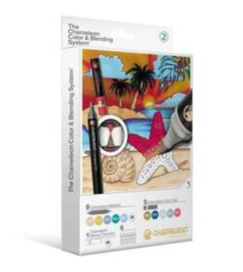 MARKERY CHAMELEON Colour&Blending System #2 18kol., Markery permanentne, Art. do pisania i korygowania