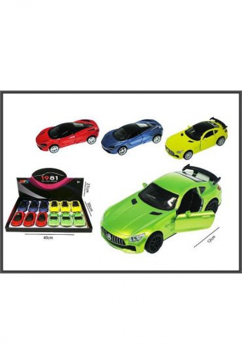 AUTO SPORTOWE 12CM ŚW.DŹW.4-KOL.2-RODZ. 6632-45M, Pojazdy, Zabawki