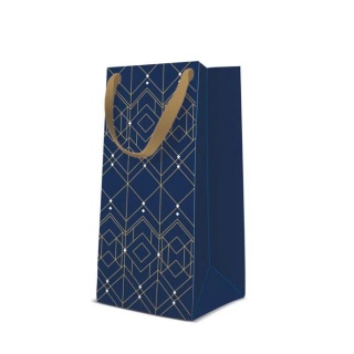 TORBA CRYSTAL DECO NARROW 10x22x7cm., Torby ozdobne, Art. dekoracyjne i prezentowe
