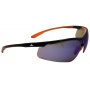 Safety glasses MCR Marazion, blue mirror lenses, black-orange frames