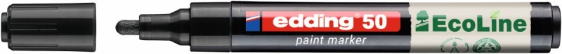 Marker olejowy na bazie wody e-50 EDDING EcoLine, 2-3mm, czarny, Markery, Artykuły do pisania i korygowania