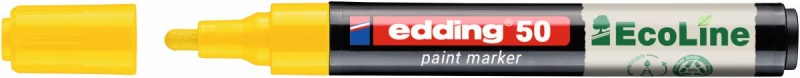 Marker olejowy na bazie wody e-50 EDDING EcoLine, 2-3mm, żółty, Markery, Artykuły do pisania i korygowania