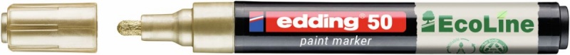Marker olejowy na bazie wody e-50 EDDING EcoLine, 2-3mm, złoty, Markery, Artykuły do pisania i korygowania