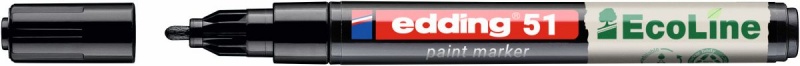 Water-based oil marker e-51 EDDING EcoLine, 1-2mm, black