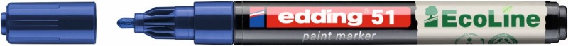 Water-based oil marker e-51 EDDING EcoLine, 1-2mm, blue