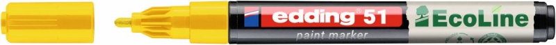 Water-based oil marker e-51 EDDING EcoLine, 1-2mm, yellow