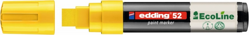 Marker olejowy na bazie wody e-52 EDDING EcoLine, 4-15mm, żółty, Markery, Artykuły do pisania i korygowania