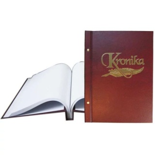 KRONIKA 310x420 PIONOWA ZŁOCONA BORDOWA, Kroniki, Galanteria papiernicza
