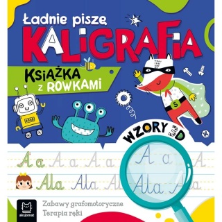 Ładnie piszę. Kaligrafia. Książka z rowkami., Edukacyjne, Książeczki