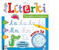 Moje Literki. Książka z rowkami. Wzory 3D. Zabawy, Edukacyjne, Książeczki