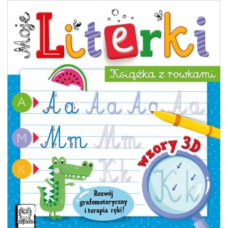 Moje Literki. Książka z rowkami. Wzory 3D. Zabawy, Edukacyjne, Książeczki