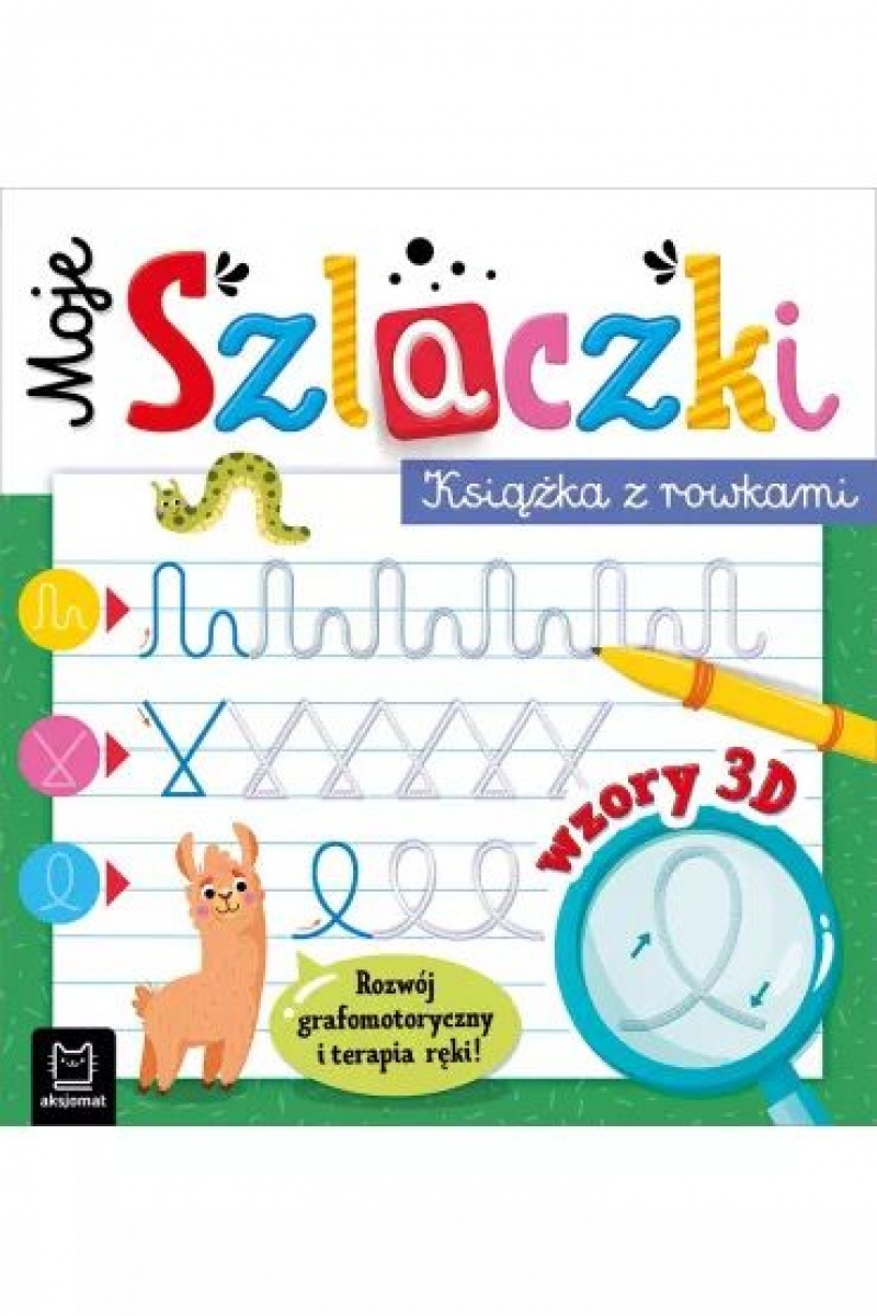 Moje Szlaczki. Książka z rowkami. Wzory 3D. Zabawy, Edukacyjne, Książeczki