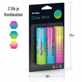 BERLINGO KLEJ W SZTYFCIE 21gr.3szt., Kleje, Galanteria biurowa