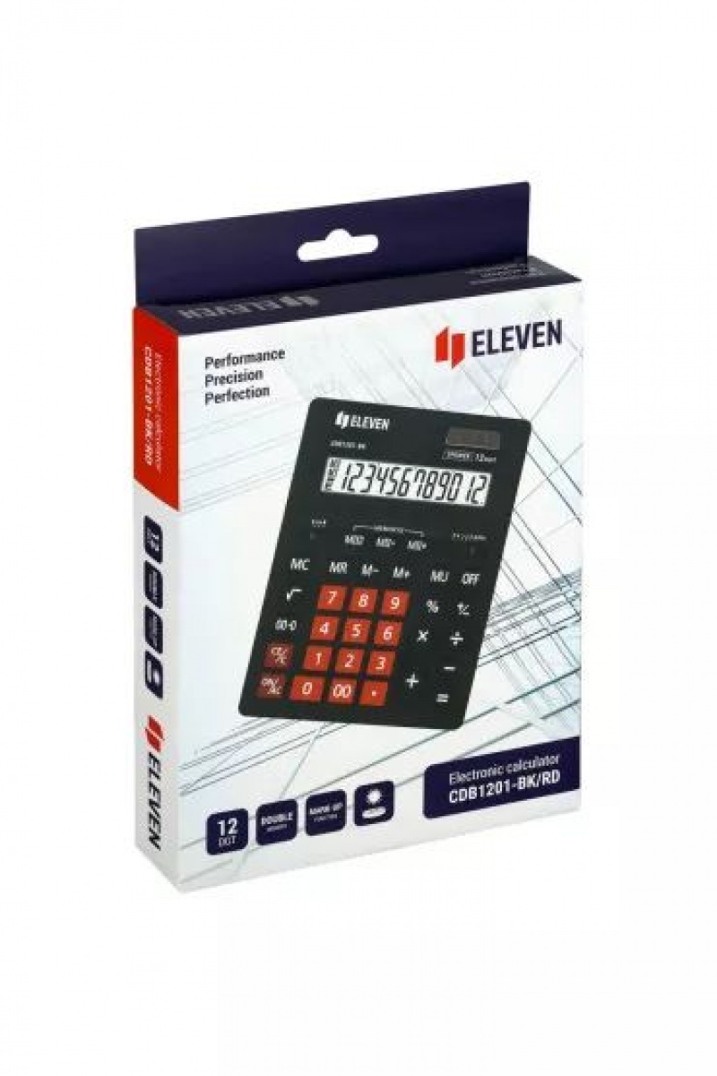 ELEVEN KALKULATOR BIUROWY CDB1201BK-OR 12-POZ., Kalkulatory, Urządzenia i maszyny biurowe