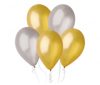 BALONY GM90 METAL 10" ZŁOTE I SREBRNE 50szt.