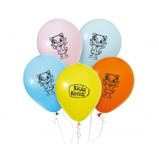 BALONY KICIA KOCIA 12" 5szt., Balony, Art. na okazje i przyjęcia