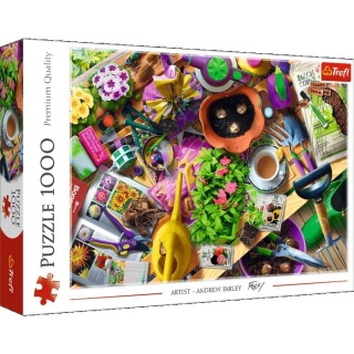 Puzzle 1000 - Porządki w ogrodzie !!, 1000 elementów, Puzzle