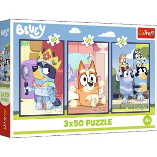 Puzzle 3x50 - Rodzina Bluey !!, 3w1, Puzzle