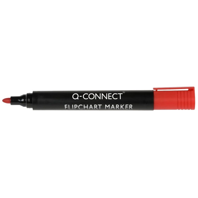 Marker do flipchartów Q-CONNECT, okrągły, czerwony, Markery, Artykuły do pisania i korygowania