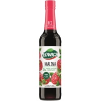 Syrop owocowy ŁOWICZ, malinowy, 400ml, Syropy owocowe, Artykuły spożywcze