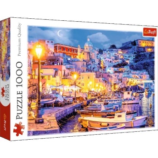 PUZZLE 1000 WYSPA PROCIDA NOCĄ WŁOCHY !!, 1000 elementów, Puzzle