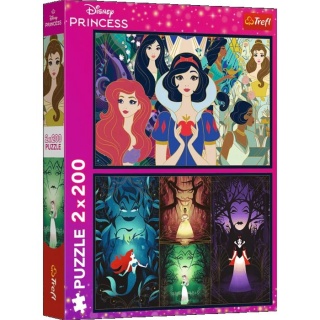 Puzzle 2x200 - Czarujące księżniczki !!, 2w1, Puzzle