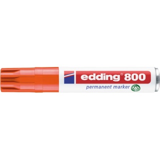 Marker permanentny e-800 EDDING, 4-12mm, pomarańczowy, Markery, Artykuły do pisania i korygowania