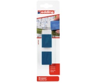 Eraser e-R20 EDDING, 2 pcs, blister, white, Erasers, Writing and correction products