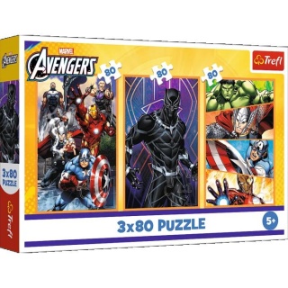 Puzzle 3x80 - Dni pełne akcji !!, 3w1, Puzzle