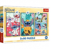 Puzzle 3x80 - Świat Stitcha !!, 3w1, Puzzle