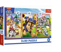 Puzzle 3x80 - Psia zgraja !!, 3w1, Puzzle