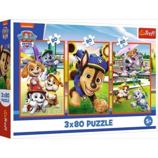 Puzzle 3x80 - Psia zgraja !!, 3w1, Puzzle