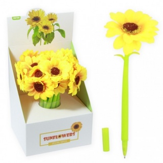 DŁUGOPIS ZF2185 SUN FLOWER NIEBIESKI, Długopisy automatyczne, Art. do pisania i korygowania