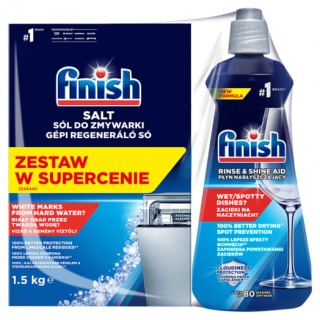 FINISH NABŁYSZCZACZ+SÓL, Środki czyszczące, Art. higieniczne i dozowniki