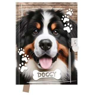 Pamiętnik z kłódką Doggy 14x18cm.80k., Pamiętniki, Zeszyty i bloki