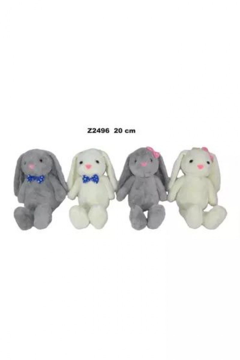 ZAJĄC 2 KOL 2 ASST 20 CM Z2496 158499, Maskotki, Zabawki