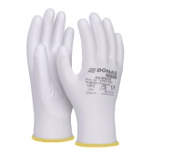 Gloves DONAU SAFETY PU White, kat. II, size 8, white