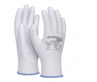 Gloves DONAU SAFETY PU White, kat. II, size 9, white