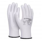 Gloves DONAU SAFETY PU White, kat. II, size 10, white