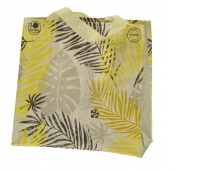 TORBA LAMINOWANA PP LIŚCIE 26x26x12, Torby ozdobne, Art. dekoracyjne i prezentowe