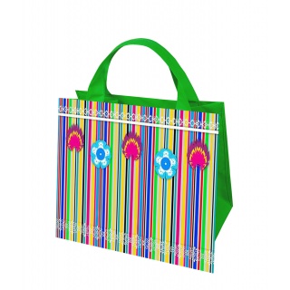 TORBA LAMINOWANA PP KURPIOWSKIE ETNO 26x26x12, Torby ozdobne, Art. dekoracyjne i prezentowe