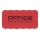 Gąbka magnetyczna OFFICE PRODUCTS, do tablic suchościeralnych, 110x57x20mm, z zawieszką, czerwona