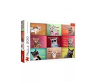 Puzzle 1500 - Zabawne kocie portrety !!
