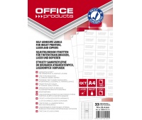 Etykiety OFFICE PRODUCTS, 70x25,4mm, białe, 100 ark., Etykiety samoprzylepne, Papier i etykiety