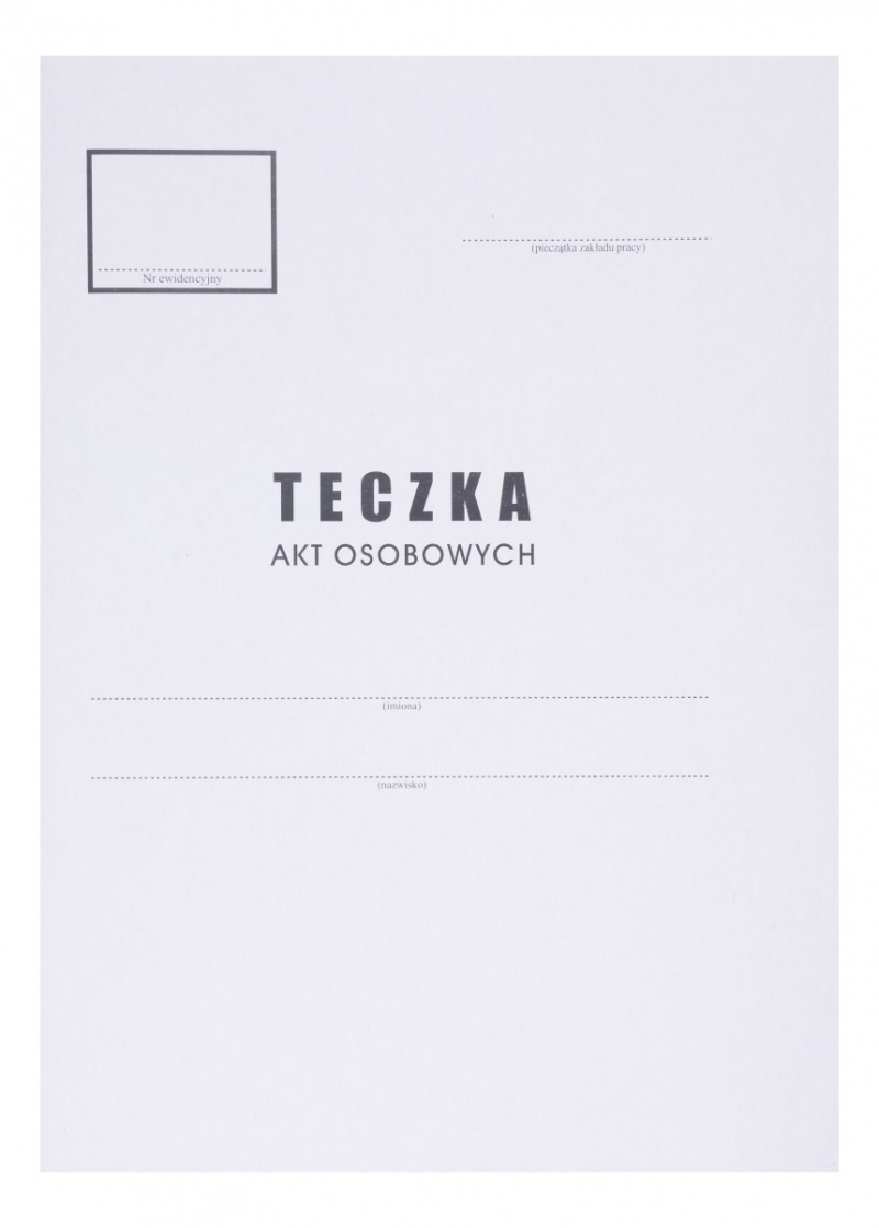 Personal file folder OFFICE PRODUKTS, cardboard, A4, 300 gsm, white