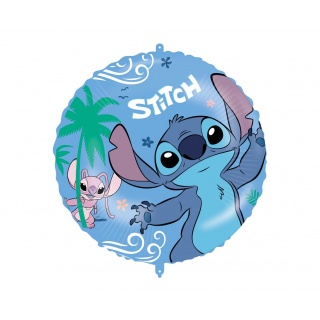 BALON FOLIOWY STITCH&ANGEL DISNEY 46cm., Balony, Art. na okazje i przyjęcia