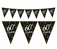 GIRLANDA PAPIER.BEAUTY&CHARM Z FLAGAMI "60" 270CM., Bannery, girlandy, Art. na okazje i przyjęcia