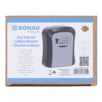 Key lock box DONAU TECH, 115x95x40 mm, black and silver